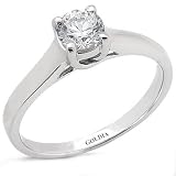 1.00 Ct.Trellis Style 4-Prong Solitaire Diamond Engagement Ring and Matching Band