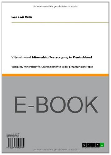 Vitamin- und Mineralstoffversorgung in Deutschland (German Edition)
