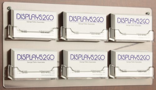 See Set of 15, Clear Acrylic Business Card Holders, Wall Mounted, 6 Pocket Literature Rack