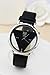 Unisex Unique Triangular Dial Watch Quartz Analog Quartz Wrist Watches Black