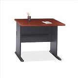 Bush Furniture Series A 36" Wood Credenza Desk in Hansen Cherry