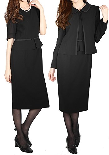 (アッドルージュ) AddRougeブラックフォーマル対応ステンカラーワンピーススーツ[k183108]