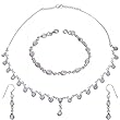 Necklace Earrings Bracelet Sterling Silver Amethyst Jewelry (gnklcs356)