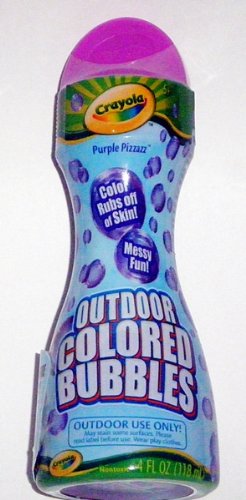 Crayola Outdoor Colored Bubbles, Purple Pizzazz, 4 oz.