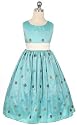 New Multi Colored Polka Dot Sleeveless Dress (Turquoise or Pink) Girl Sizes 2 to 10 Flower Girl