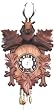 German Black Forest Clock - Carved With Deer Head German Black Forest Clock - Carved With Deer Head