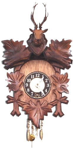 German Black Forest Clock Deer Head