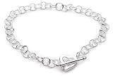 0.01 Carat I3 Diamond 3 Claw Setting Link Bracelet in Sterling Silver