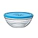 Duralex Made In France Lys Round Bowl with Lid, 2.5 quart, Clear, Model: 9068AM06