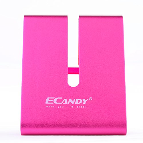 Ecandy Solid Aluminum Desktop Portable Stand for iPhone 6 6+ 3G 4 4S 5 5C 5S Ipad 2,Ipad 3 Ipad 4,Ipad Mini ,iPod touch Samsung Galaxy S3 i9300 S4 9500 S5 HTC Blackberry and Most 7