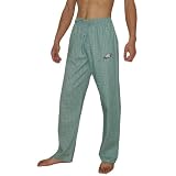Mens NFL Philadelphia Eagles Plaid Finest Cotton Sleepwear / Pajama Pants - Green & White (Size: M)