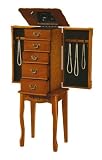 Oak Finish Jewelry Armoire