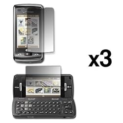 3 Pack of Premium Reusable LCD Screen Protector for LG enV Touch VX11000