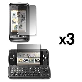 3 Pack of Premium Reusable LCD Screen Protector for LG enV Touch VX11000