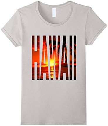Women's Hawaii Summer T-shirt Medium Silver