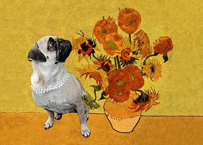 Pug Art Print on Canvas