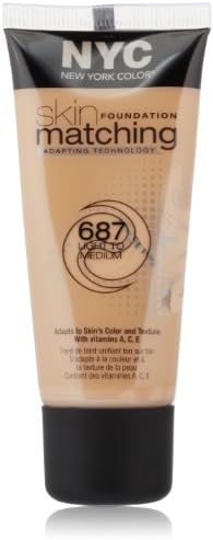 New York Color Skin Matching Foundation, Light To Medium, 1 Fluid Ounce (Pack of 2)