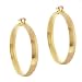 Stunning Large Two Inches Hoop Gold Plated Earring