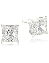 IGI Certified 18k Gold, Princess-Cut, Diamond 4-Prong Stud Earrings (4 cttw, H-I Color, SI1-SI2 Clarity)