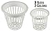 ZAHGO NP2 - 2 inch Net Pots Cups - Heavy Duty NO Pull Thru Rim Design - Orchids • Aquaponics • Hydroponics Slotted Mesh (100 White)…