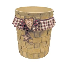Expressions Linda Spivey Hearts and Stars Wastepaper Basket by Expressions