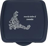 Personalized Brownie Pan & Lid, 9x9 Navy Blue