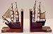 Wooden Ship Bookends