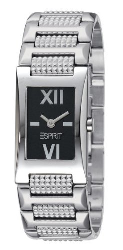 Esprit Damen-Armbanduhr Pure Juliet Silver Black Analog Edelstahl ES100042008 Preisvergleich