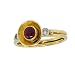 Parabolic Mirror Ruby Ring