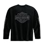Harley-Davidson� Men's Long Sleeve Black on Black Tee. Print and dimensional graphics. 99044-09VM