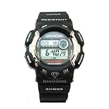 Schwarze Kingmaster Digitaluhr mit diamantenf&ouml;rmigen Gummiarmband