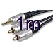 Pure HQ OFC 3.5mm Stereo Jack to 2 RCA Phono Plugs Cable Gold 1m