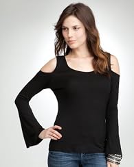 Bell Sleeve Cold Shoulder Top