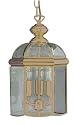 Traditional Lantern Antique Brass With Bevelled Glass 3X60 Watt Lamps