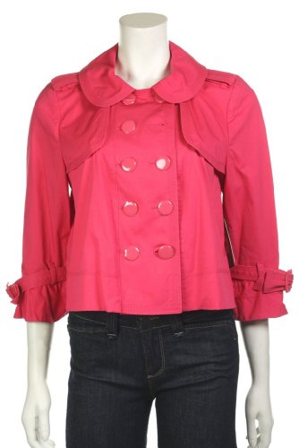 Juicy Couture Women's Cropped Double Breasted Trench Coat
