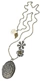 Primrose Hill N2558 Large Locket & Flower Charm Necklace