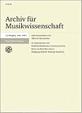 Produkt-Bild: Archiv f&uuml;r Musikwissenschaft (AfMw)