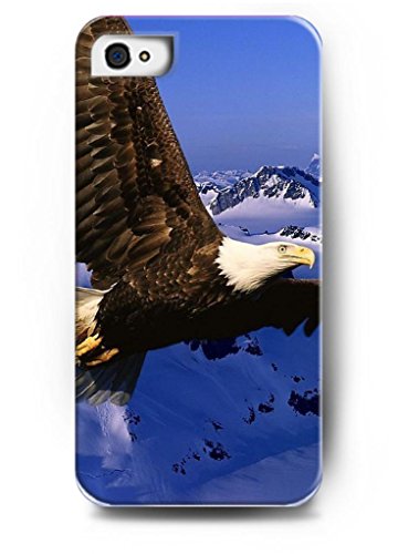 OUO Stylish Series Case for iPhone 4 4S 4G with the Design of one cool eagle fly through snow moutain
