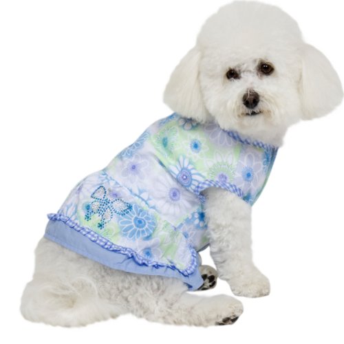 MEDIUM - BLUE - Fashion Pet Summer Daze Dog Dress