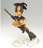 11" Sexy Erotic Tattooed Witch Desktop Tabletop Statue