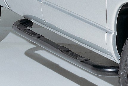 DeeZee Cab Length 3 Side Step Nerf Bars Ultra Black Powder Coat Jeep Wrangler 2007 to 2008 Unlimited (4DR)