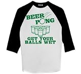 Beer Pong - Raglan 3/4 Sleeve T-Shirt