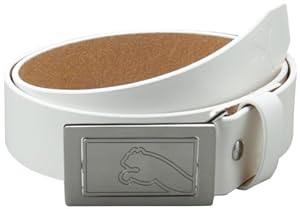 Puma Men's Flipside Fitted Belt, White, Medium
