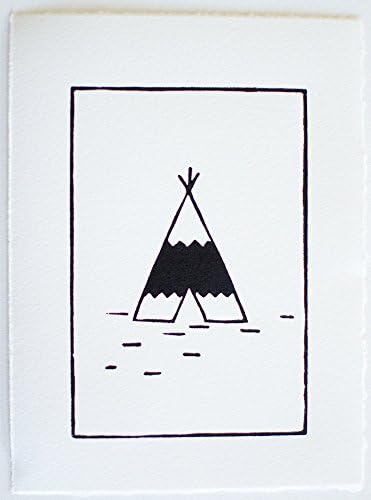 Teepee - woodblock print
