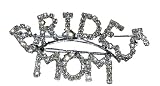 Crystal Rhinestone Mother of the Bride/ Brides Mom Pin Brooche