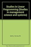 Studies in linear programming