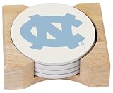 NCAA University Of North Carolina Absorbent Coaster Gift Set