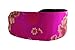 Luxurious Silk Brocade, Golden Flowers, Blue Leaves Over Fuchsia, Soft Headband