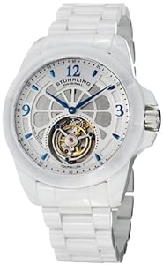 Stuhrling Original Men's 475.33EP3 Tourbillon Specter Limited Edition Mechanical White Ceramic Watch