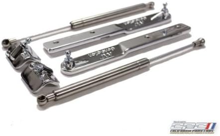 Mustang 2005-2010 V6 GT Gas Strut Hood Lift Kit Chrome